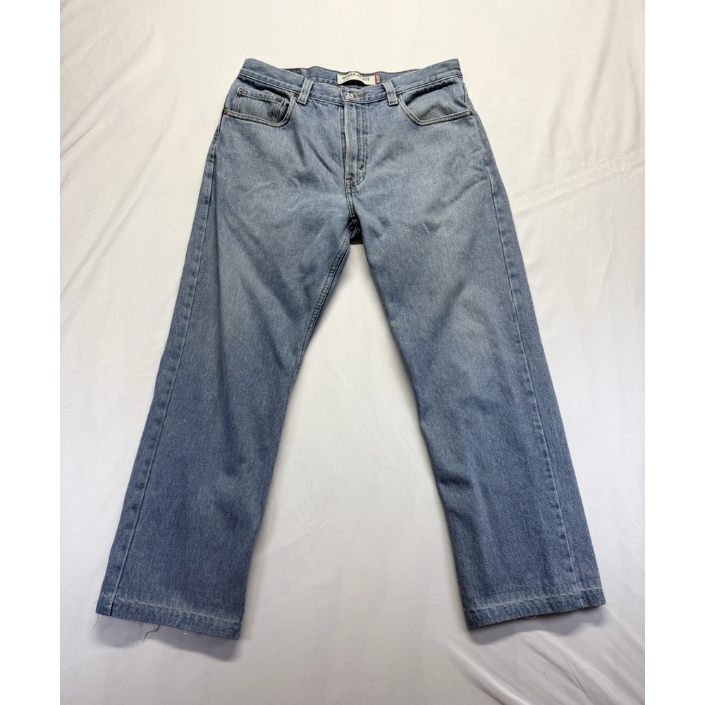 Levi's 505 Jeans Mens 34x30* Regular Fit Blue Medium Wash Denim *STAINING hemmed
